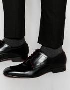 Ted Baker Billay Hi Shine Leather Derby Shoes - Black