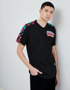 Mitchell & Ness Nba San Antonio Spurs Mesh T-shirt In Black - Black