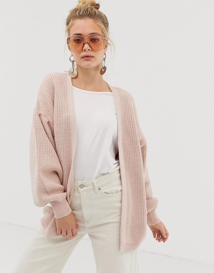 New Look Oversize Cardigan - Pink