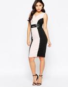 Amy Childs Valentina Pencil Dress With Contrast Panels