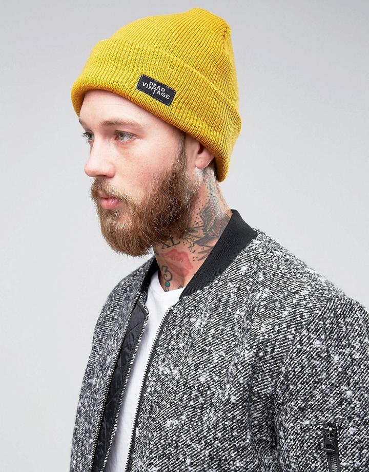 Dead Vintage Heavey Rib Beanie - Brown