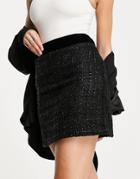 River Island Boucle Mini Skirt In Black - Part Of A Set