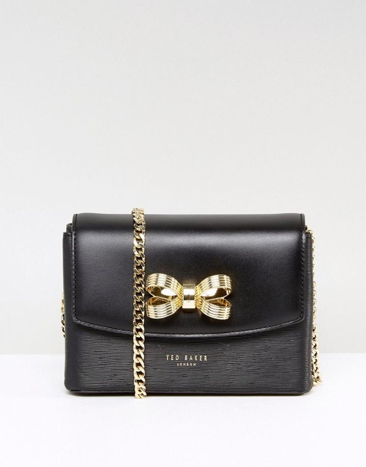 Ted Baker Mini Crossbody Bag With Bow - Black
