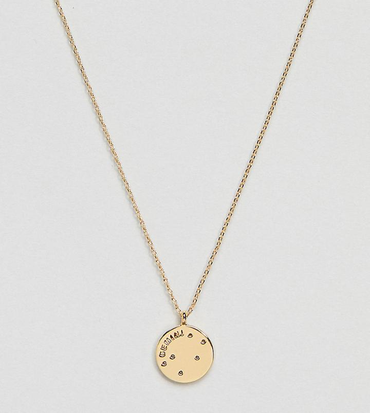 Accessorize Gemini Constellation Gold Pendant - Gold