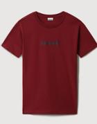 Napapijri Box T-shirt In Burgundy-red