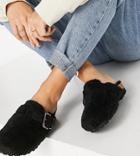Asra Fred Clog Shoes In Black Teddy