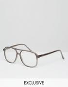 Reclaimed Vintage Glasses With Clear Lens - Clear
