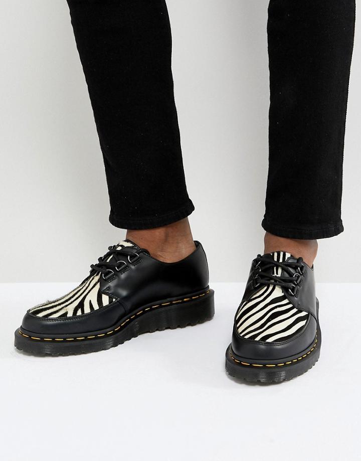 Dr Martens Core Fusion Zebra Creepers In Black - Black