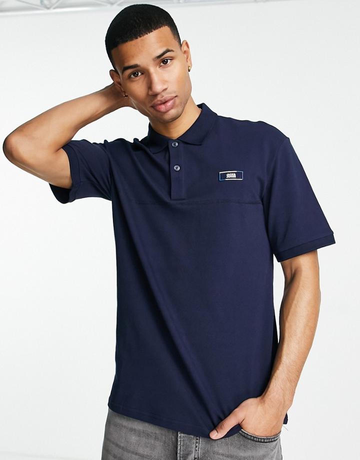 Jack & Jones Core Polo With Logo In Navy