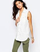 G-star Tacoma Sleeveless Denim Shirt - White