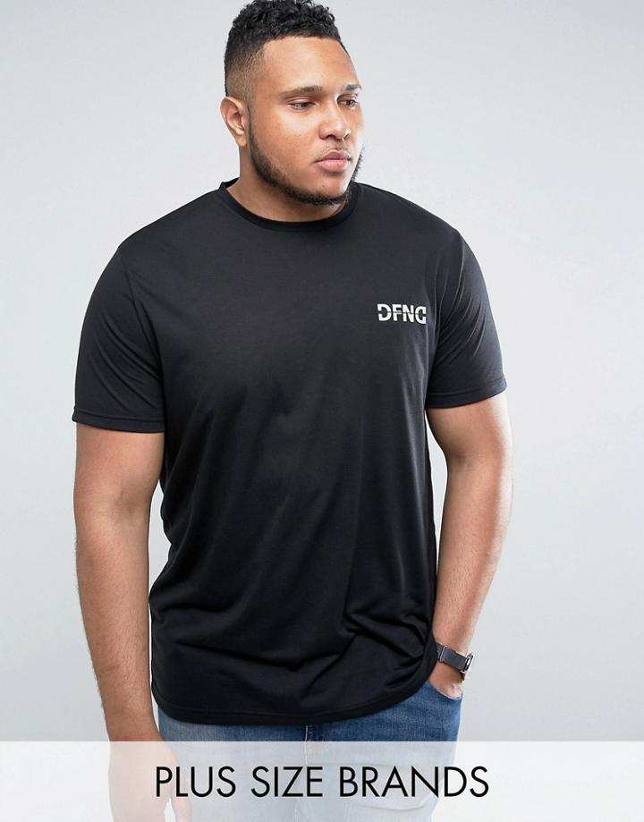 Defend London Plus T-shirt In Black With Logo - Black