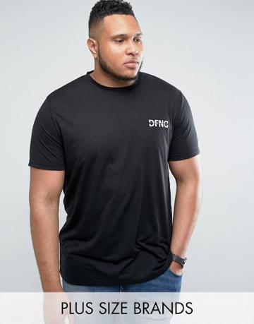 Defend London Plus T-shirt In Black With Logo - Black