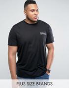 Defend London Plus T-shirt In Black With Logo - Black
