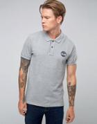 Timberland Slim Logo Pique Polo In Gray - Gray