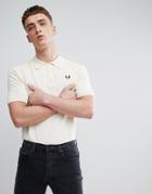Fred Perry Reissues Raglan Knitted Polo In Cream - Cream
