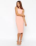 Asos Strap Back Pini Body-conscious Midi Dress - White