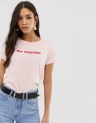 French Connection No Worries T-shirt-pink