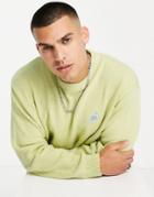 Asos Design Knitted Sweater With Embroidered Dinosaur In Sage Green