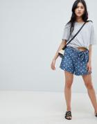 Deby Debo Fresh Print Denim Shorts - Blue