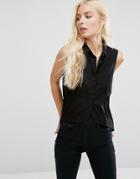 Noisy May Cana High Low Shirt - Black