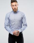 Hugo By Hugo Boss Smart Shirt In Black Stretch Slim Fit Micro Houndstooth - Black