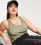 Dr Denim Plus Demi Sleeveless Tank Top In Sage Green