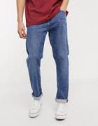 Edwin Ed45 Tapered Fit Jeans In Washed Blue Denim-blues