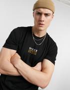 Nicce Mirage Chest Print T-shirt In Black