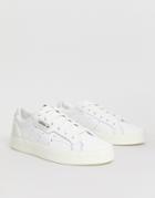 Adidas Originals White Sleek Sneakers - White