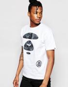 Aape By A Bathing Ape Black Camo Big Face Baisc T-shirt - White