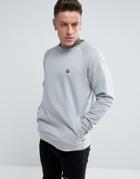 Wetts Crew Sweat With Wave Logo - Gray
