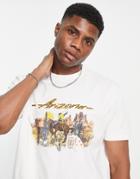 Asos Design Relaxed T-shirt White With Arizona Desert Front Print