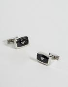 Emporio Armani Logo Cufflinks - Silver