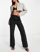 Y.a.s Straight Leg Tailored Pants In Black - Part Of A Set
