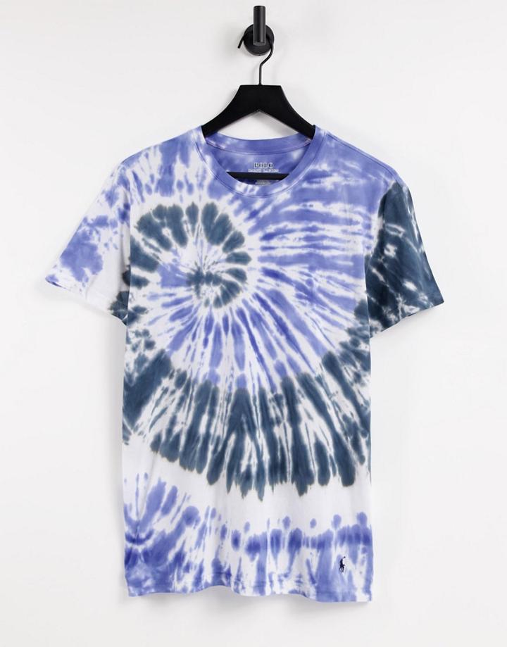 Polo Ralph Lauren T-shirt In Navy Tie Dye With Pony Logo