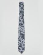 Noose & Monkey Flocked Blade Tie - Navy