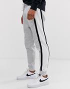 Nike Contrast Stripe Sweatpants Gray