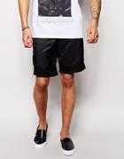 Asos Woven Shorts In Short Length With Jersey Inserts - Black