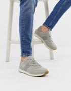 Asos Design Retro Sneakers In Gray