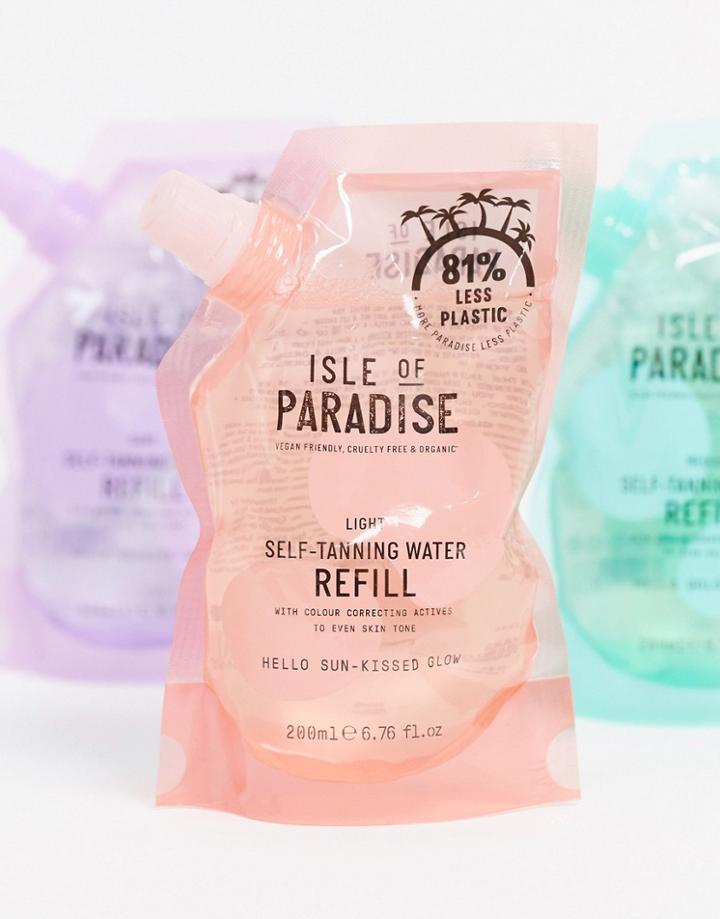 Isle Of Paradise Self Tanning Water Refill Pouch - Light 6.76 Fl Oz-no Color