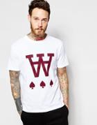 Wood Wood T-shirt With Spades Print In White - Whit
