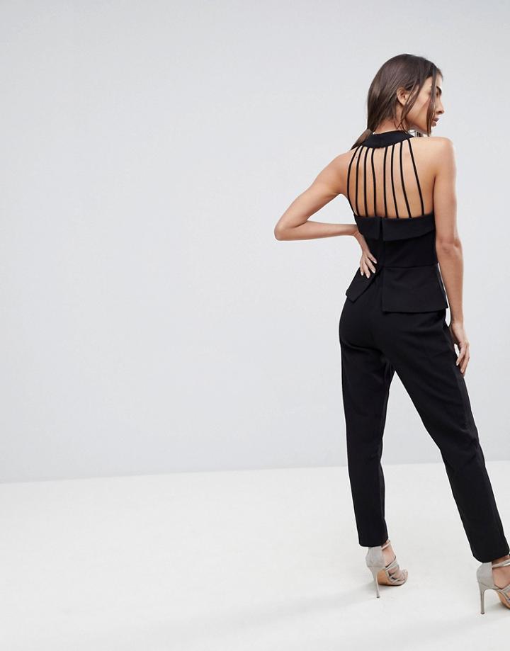 Adelyn Rae Marlena Halterneck Jumpsuit - Black
