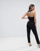 Adelyn Rae Marlena Halterneck Jumpsuit - Black