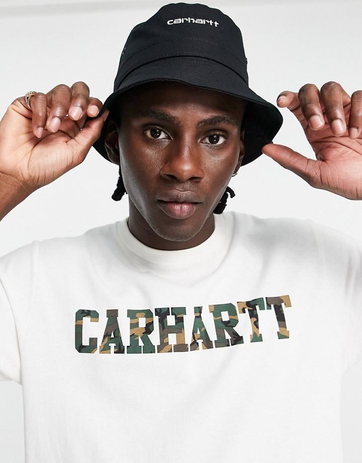 Carhartt Wip Script Bucket Hat In Black