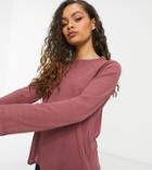 Asos 4505 Petite Icon Long Sleeve Yoga Top-red
