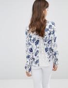 Only Eleanora Floral Shirt - Moonlight Blue