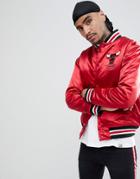 Mitchell & Ness Nba Chicago Bulls Satin Jacket - Red