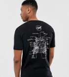 Asos Design Tall Nasa Relaxed Fit T-shirt With Back Print - Black