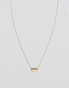 Asos Gold Plated Sterling Silver Semi-circle Necklace - Gold
