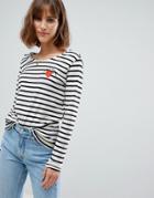 Maison Scotch Breton Stripe Long Sleeved T-shirt